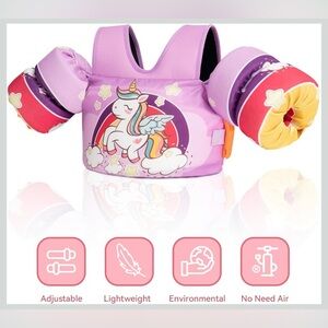 Unicorn Swim Vest with Arm Floaties